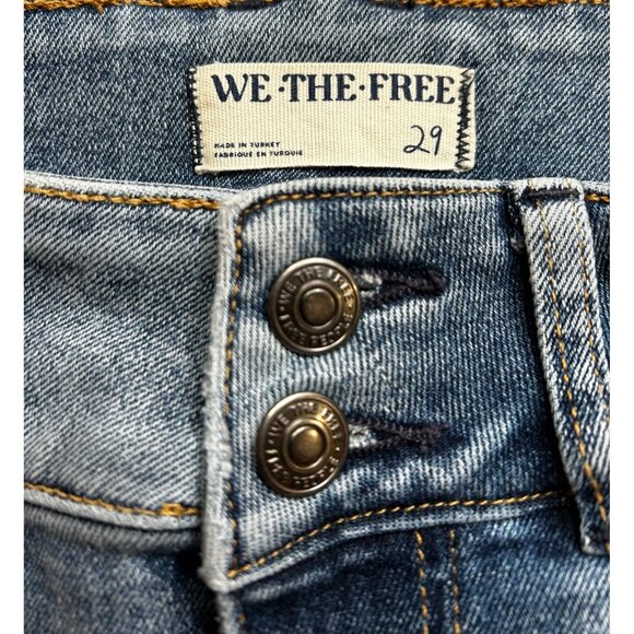 WE THE FREE by Free People "Swalla" Mid-Rise Bootcut Jeans Retro‎ Americana Y2K - Picture 3 of 9